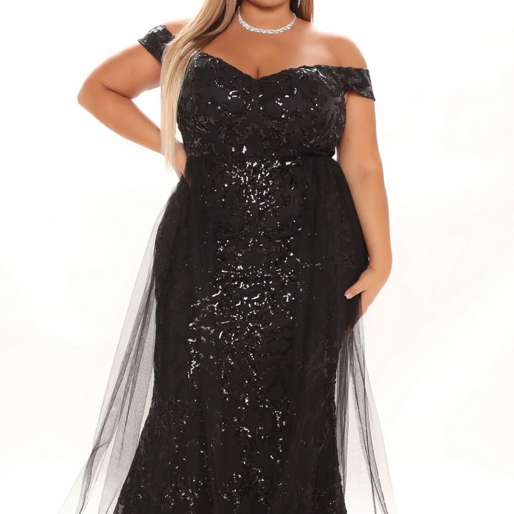 Sequin dress with tulle wings